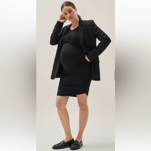 boob design Sleeveless Crewneck Maternity Dress Nursing Lactation Black XL